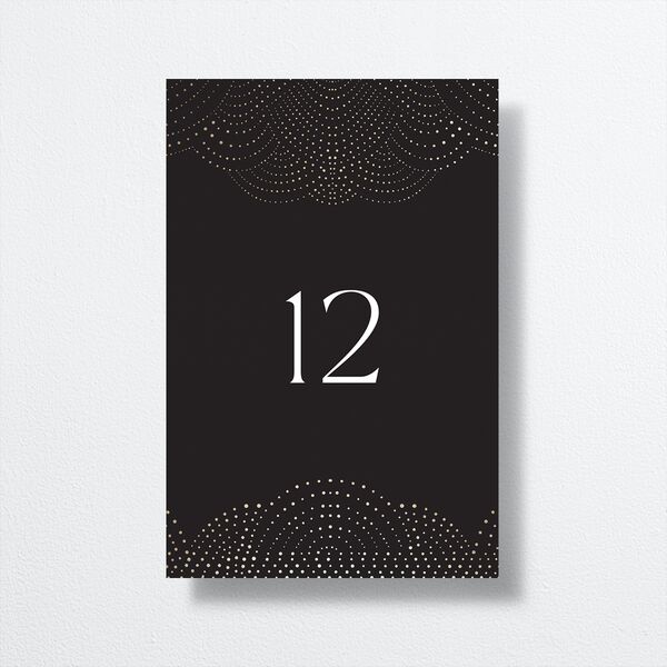 Dotted Scallop Table Numbers Gold Licorice Signature