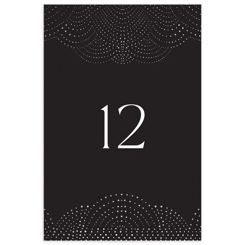 Dotted Scallop Table Numbers Silver Licorice Signature