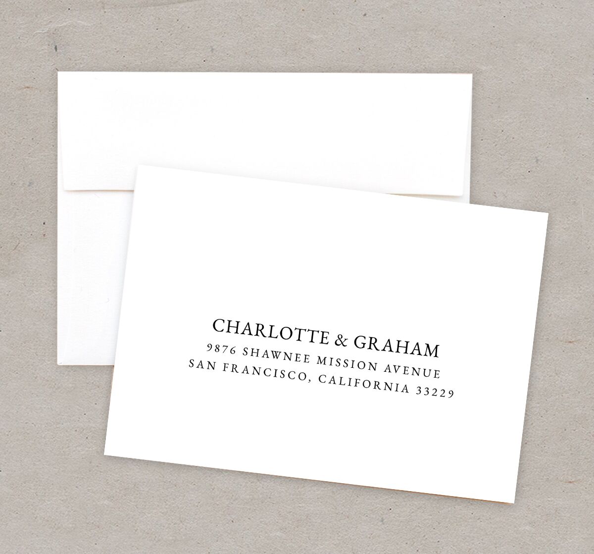 Timeless Wildflowers Wedding Response Card Standard Envelopes White Standard Terracotta Return Address Signature