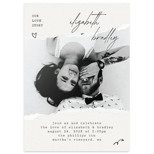 DIY Crafty Photo Wedding Invitations Licorice Signature Blank No Standard