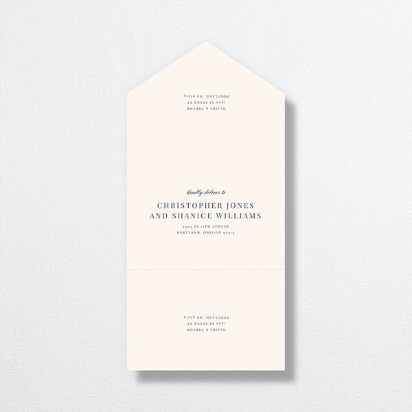 Elegant Lighthouse All-in-One Wedding Invitations Maritime Signature Light Both Recipient and Return Addresses No