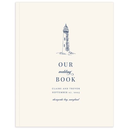 Elegant Lighthouse Wedding Guest Book