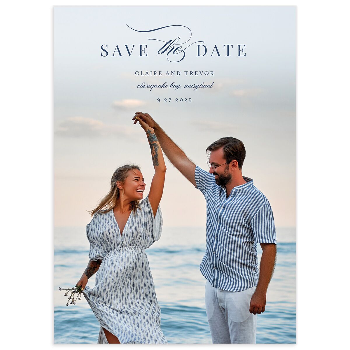 Elegant Lighthouse Save The Date Cards