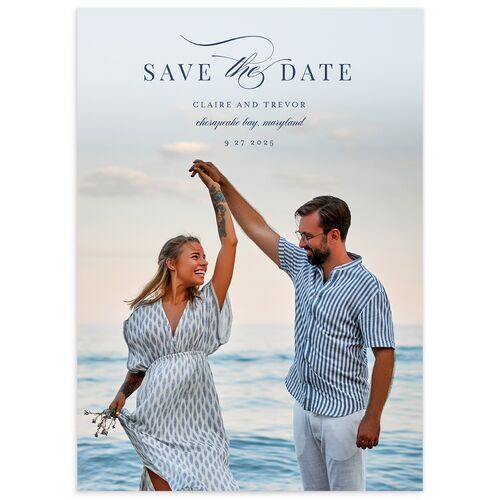 Elegant Lighthouse Save The Date Cards - Blue