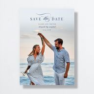 Elegant Lighthouse Save The Date Cards Maritime Signature smooth No Standard
