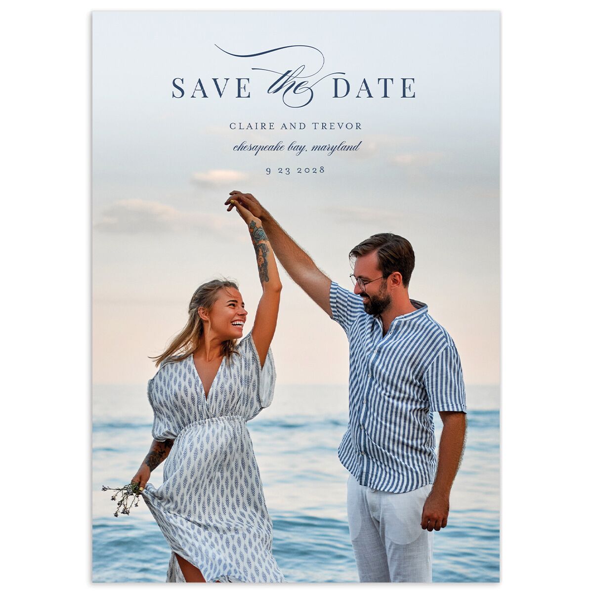 Elegant Lighthouse Save The Date Cards