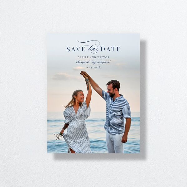 Elegant Lighthouse Save the Date Petite Cards Maritime Signature smooth No Standard