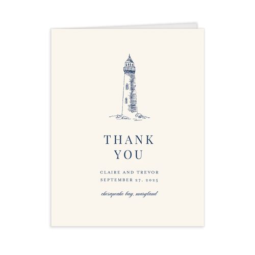 Elegant Lighthouse Thank You Cards - 