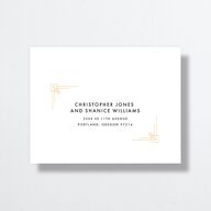 Vintage Hollywood All-in-One Wedding Invitations Licorice Signature Light Both Recipient and Return Addresses No