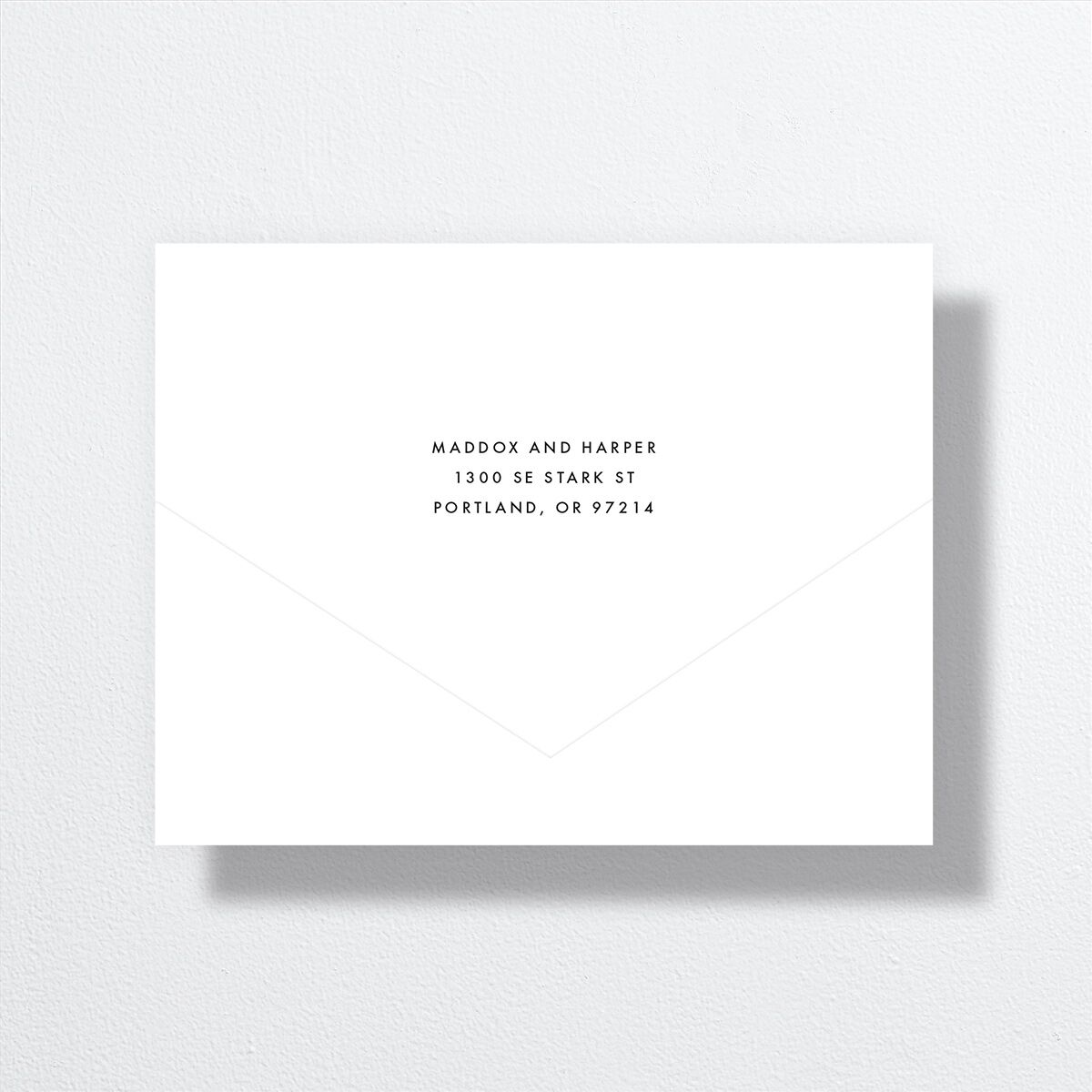 Vintage Hollywood All-in-One Wedding Invitations Licorice Signature Light Both Recipient and Return Addresses No
