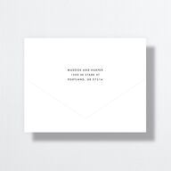 Vintage Hollywood All-in-One Wedding Invitations Licorice Signature Light Both Recipient and Return Addresses No