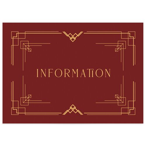 Vintage Hollywood Wedding Enclosure Cards Maroon Recycled Standard