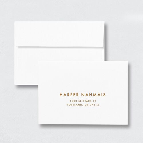 Vintage Hollywood Wedding Response Card Standard Envelopes White Standard Umber Return Address Signature