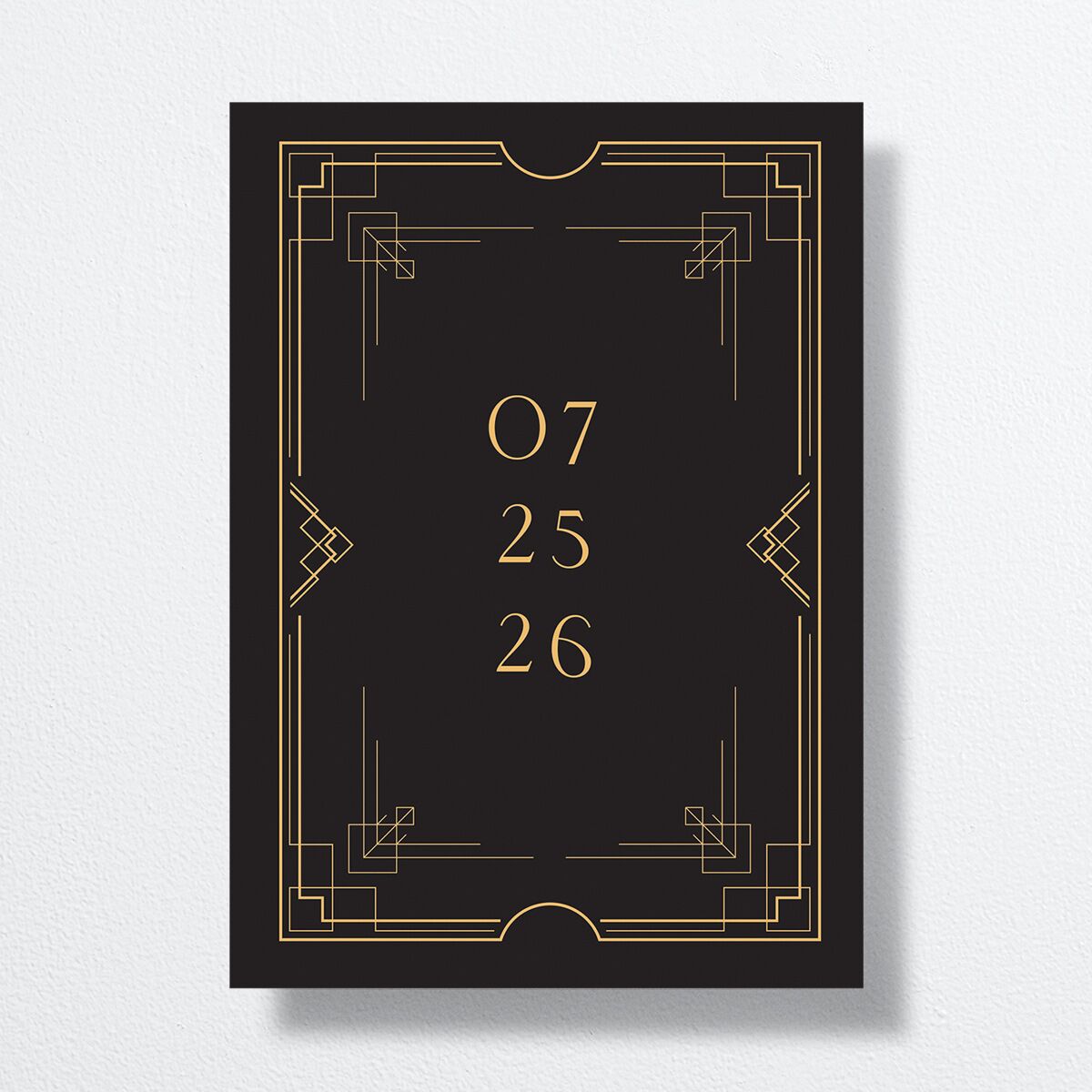Vintage Hollywood Save The Date Cards back