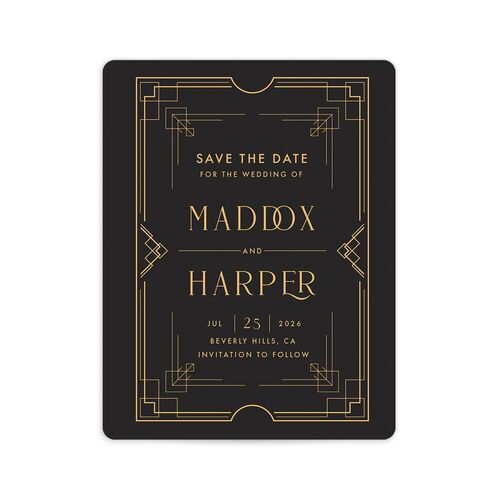 Vintage Hollywood Save The Date Magnets - 