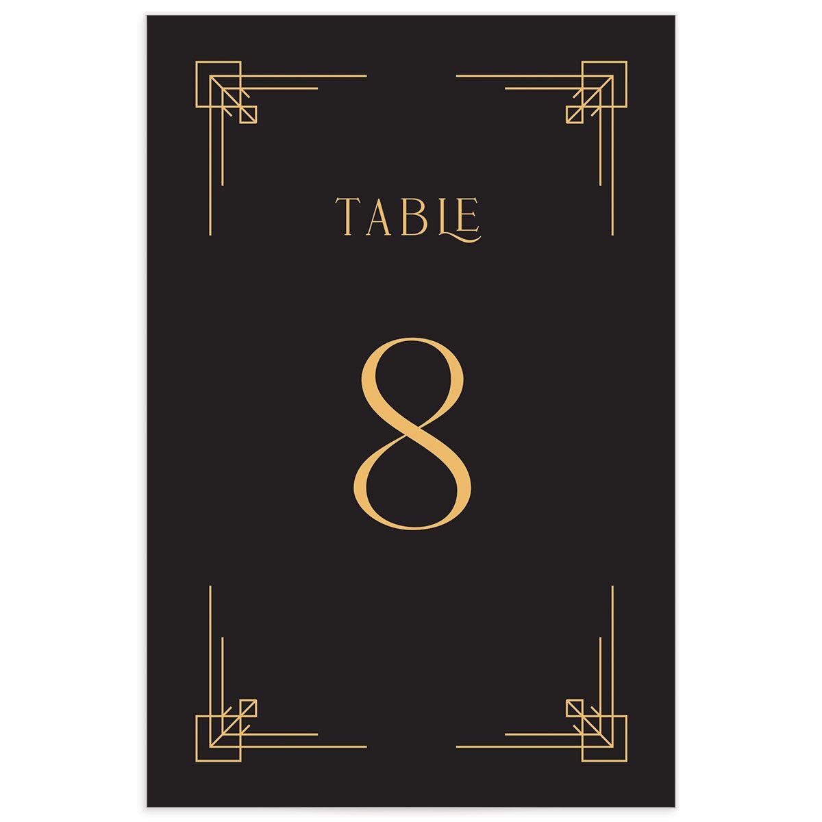 Vintage Hollywood Table Numbers front