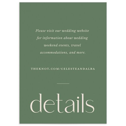 Vertical Vow Wedding Enclosure Cards Eucalyptus Signature