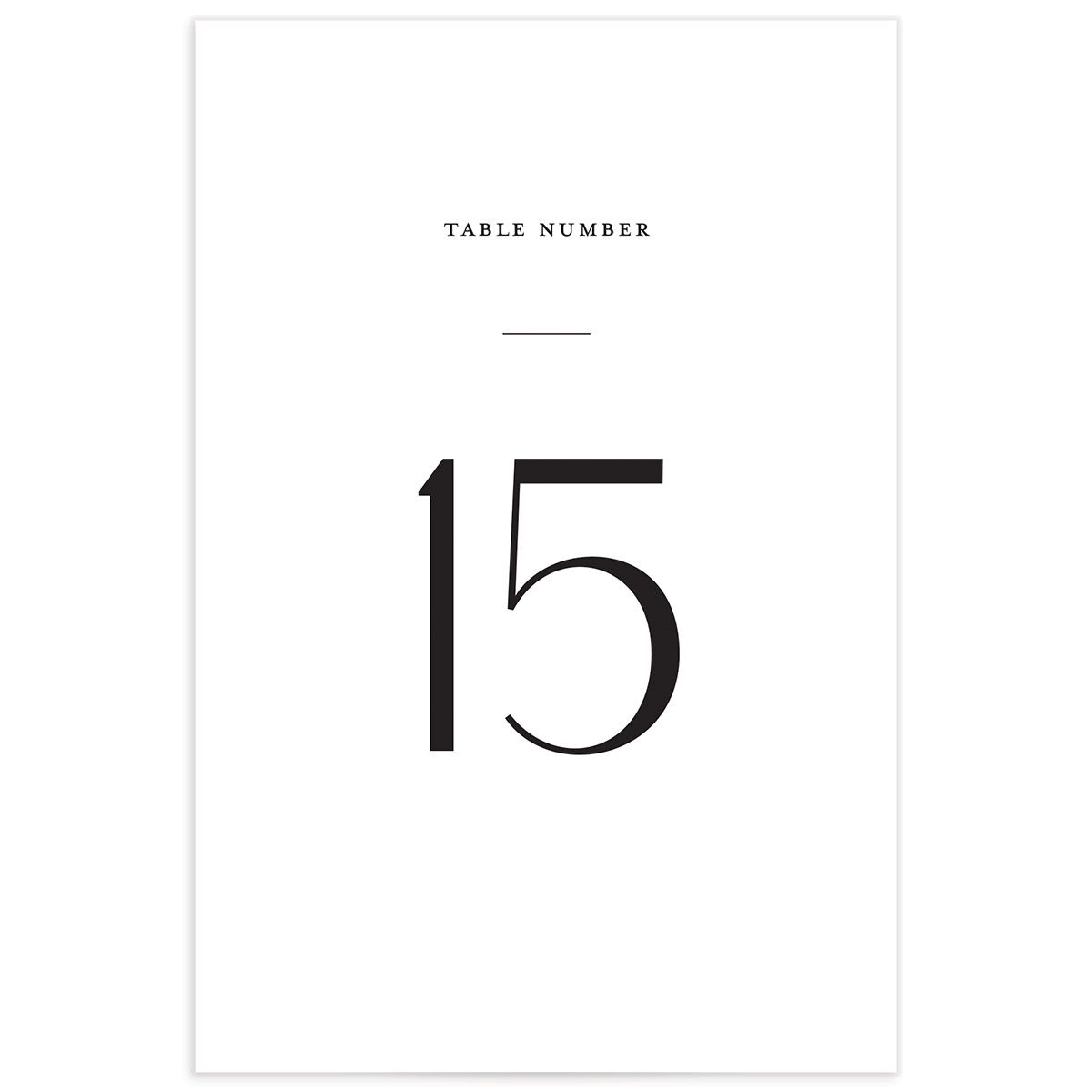 Vertical Vow Table Numbers