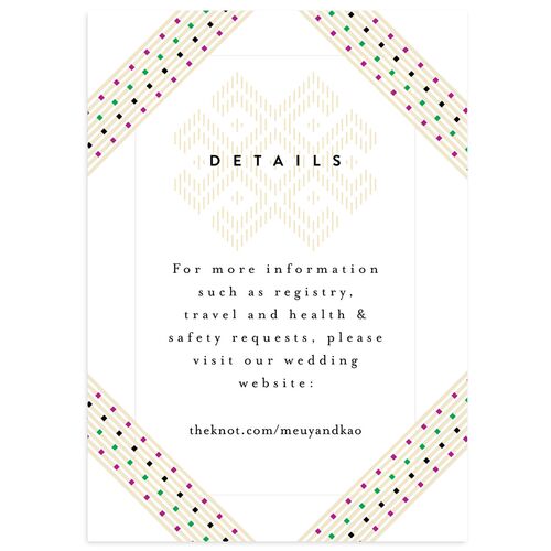 Chinese Lu Mien Wedding Enclosure Cards Pure White Signature Standard