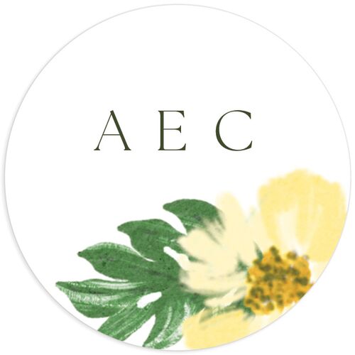 Flores Tropicais Wedding Stickers Butterscotch Sticker