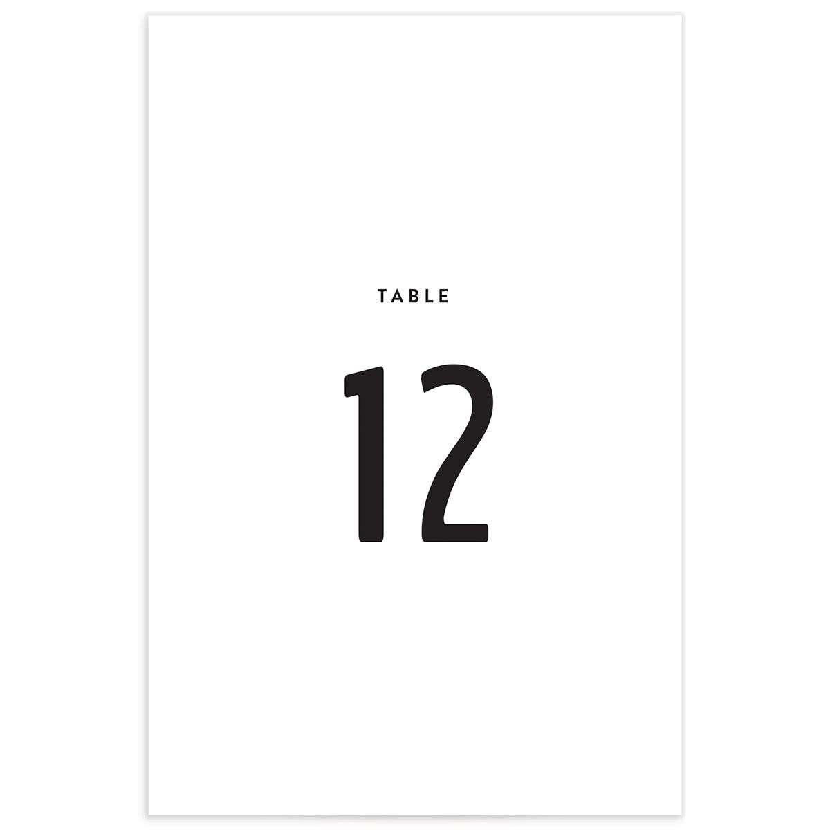 Colorful Statement Table Numbers Pure White Signature