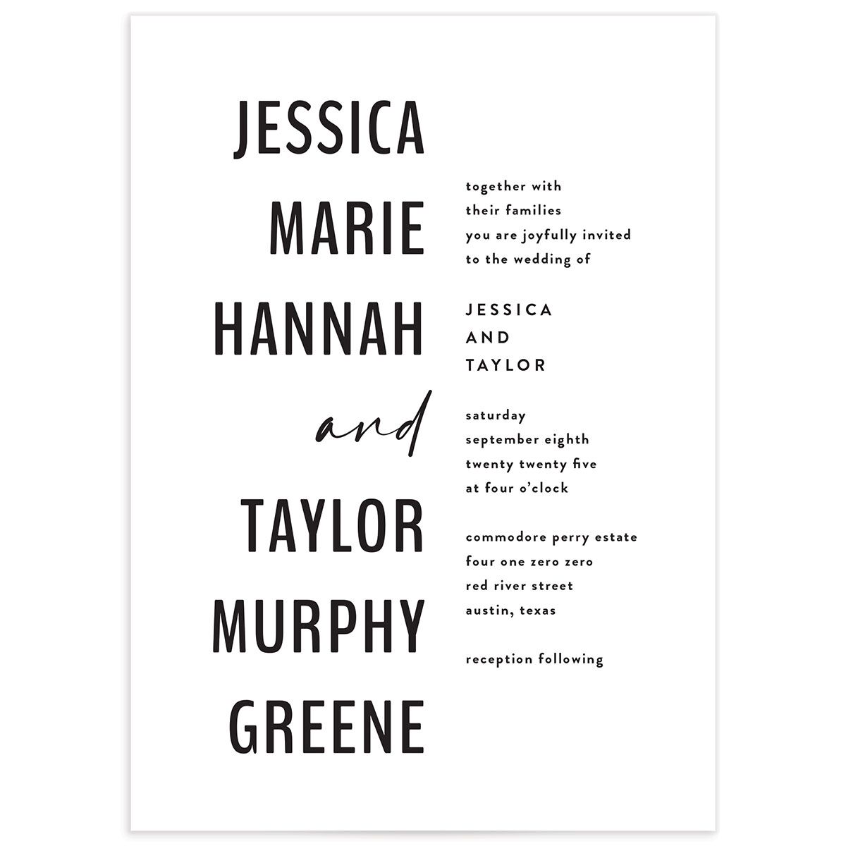 Colorful Statement Wedding Invitations