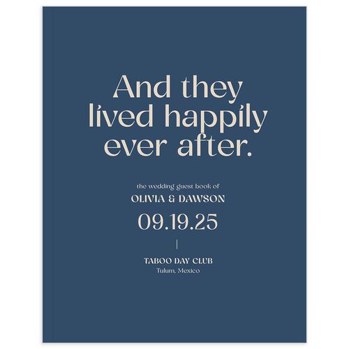 We've Waited Wedding Guest Book Navy