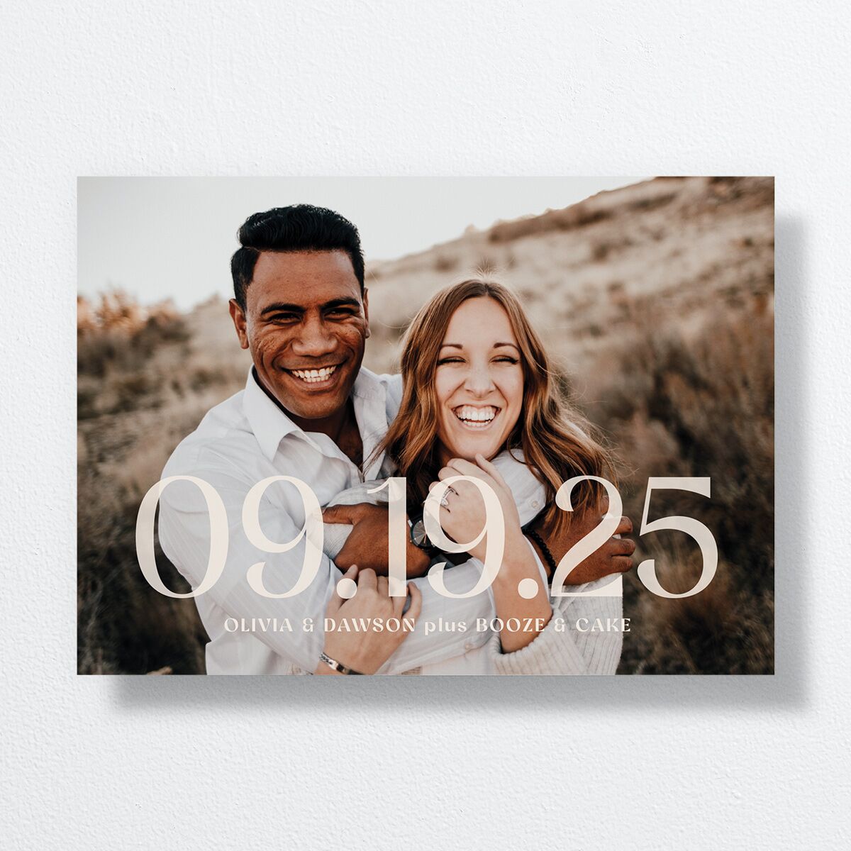 We've Waited Save The Date Cards Navy Signature smooth No