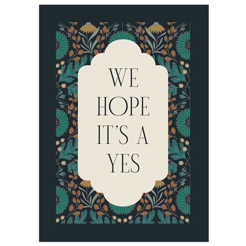 Ornate Garden Wedding Response Cards Emerald Signature Standard