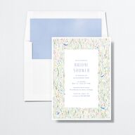 Cottage Wildflowers Bridal Shower Invitations Maritime Signature