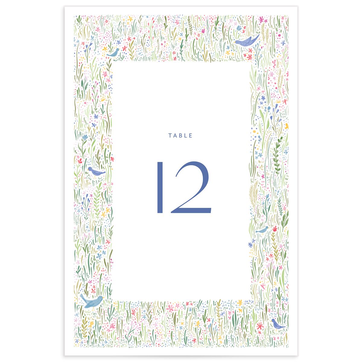 Cottage Wildflowers Table Numbers