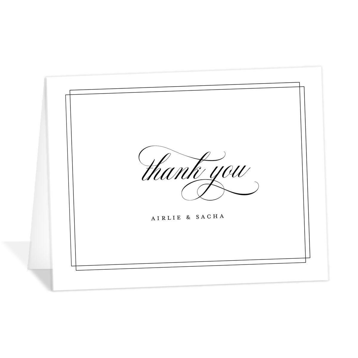 Classic Black Tie Thank You Cards