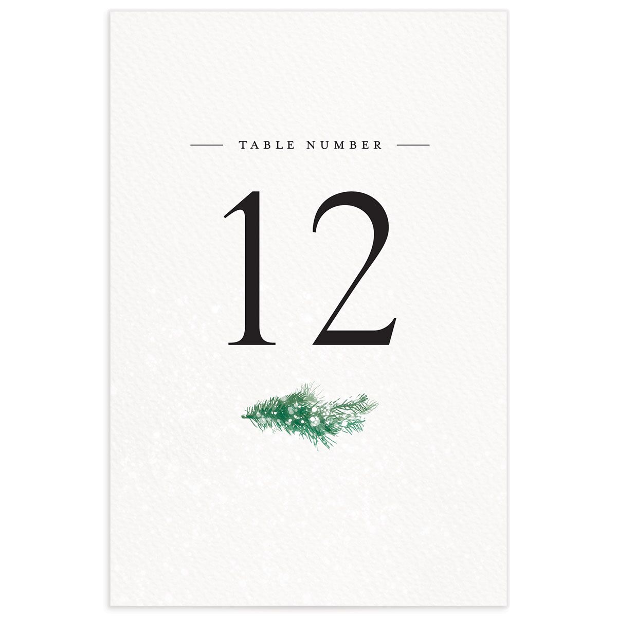 Snowy Wreath Table Numbers Jewel Green Signature