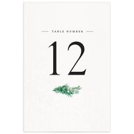 Snowy Wreath Table Numbers Jewel Green Signature