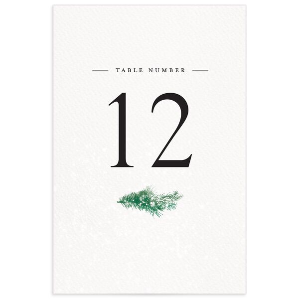 Snowy Wreath Table Numbers front