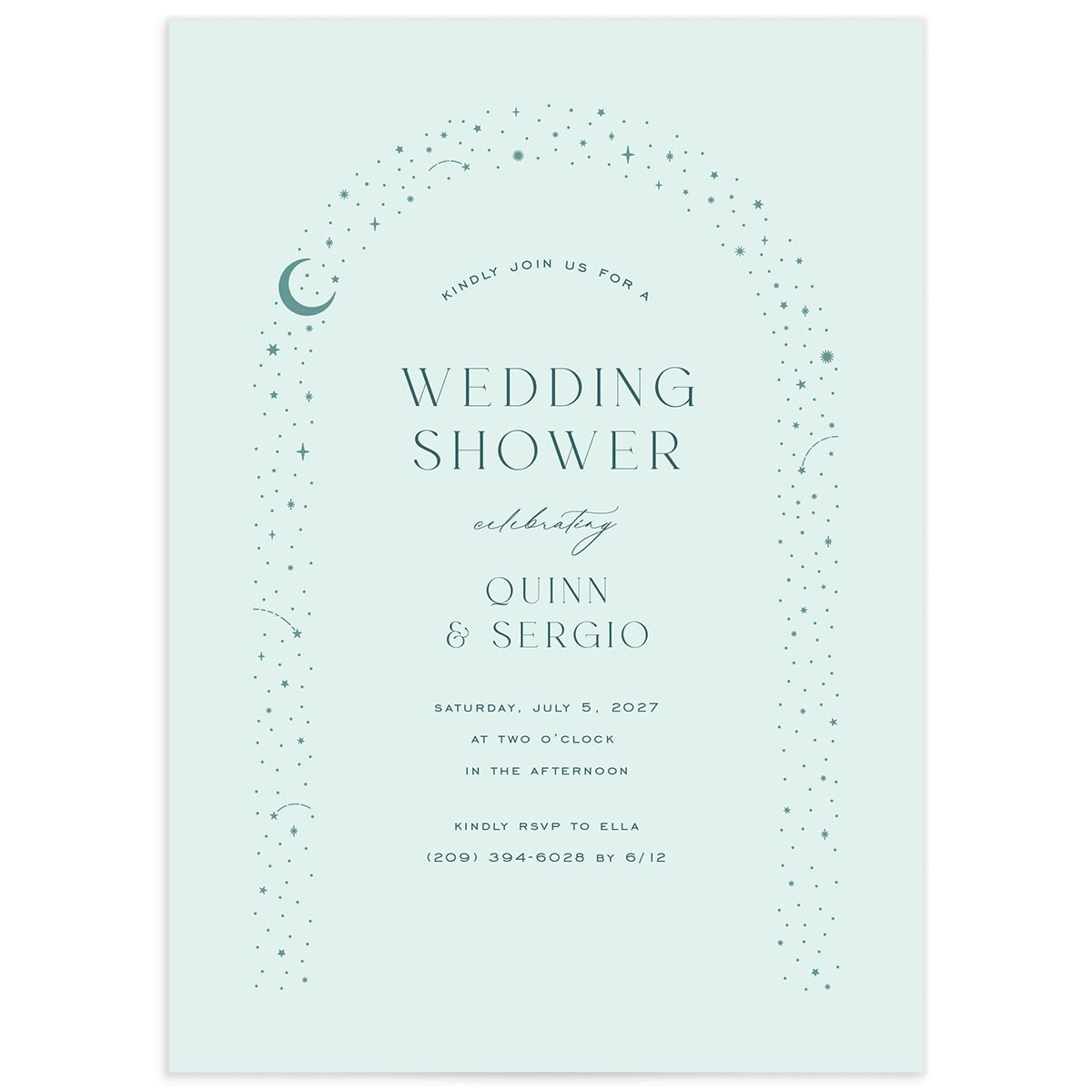 Celestial Arch Bridal Shower Invitations