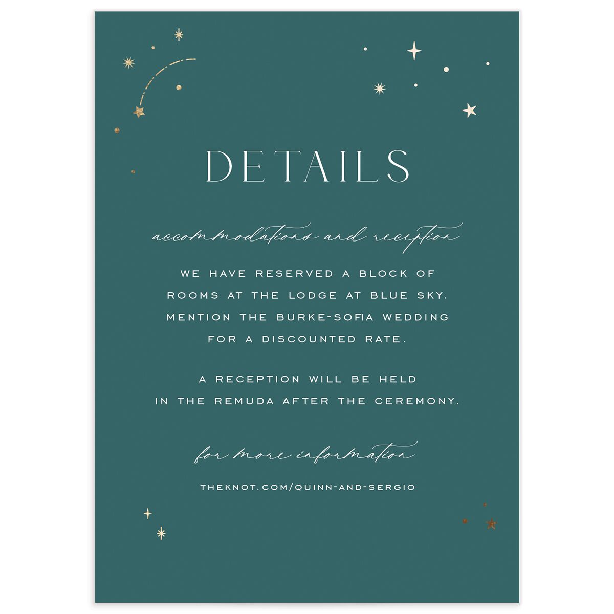 Celestial Arch Wedding Enclosure Cards