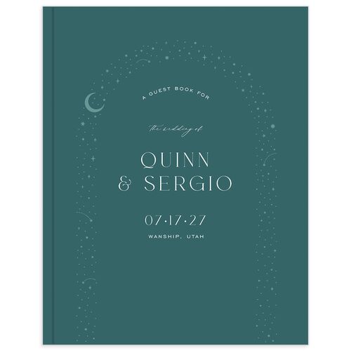Celestial Arch Wedding Guest Book Deep Lake