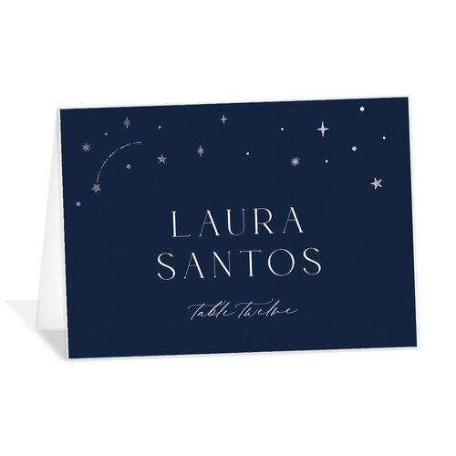 Celestial Arch Place Cards Silver Navy Signature