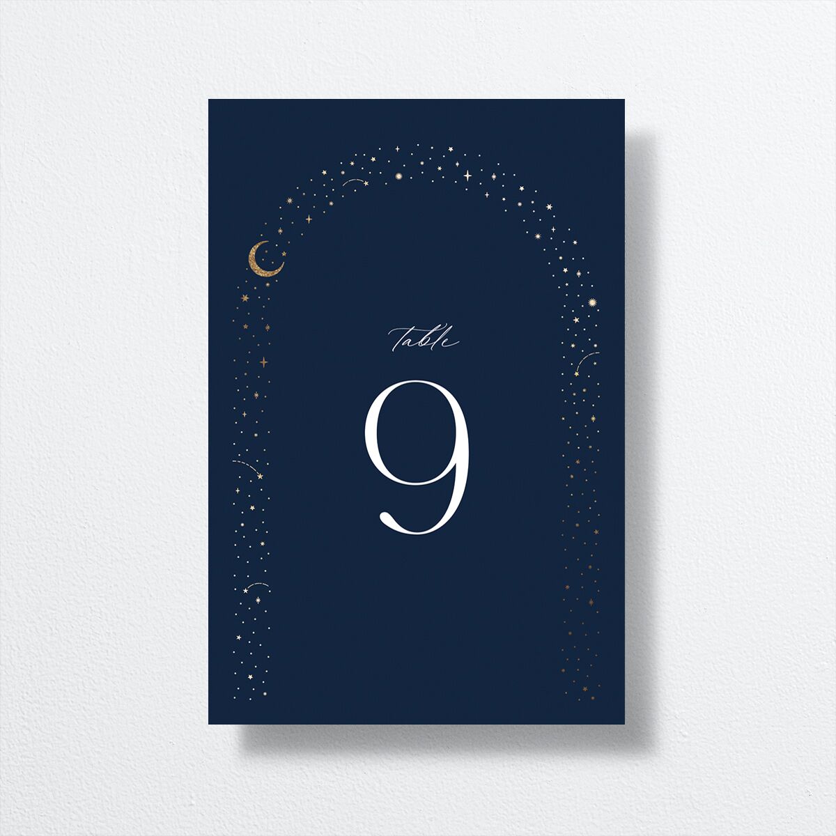 Celestial Arch Table Numbers Gold Navy Signature