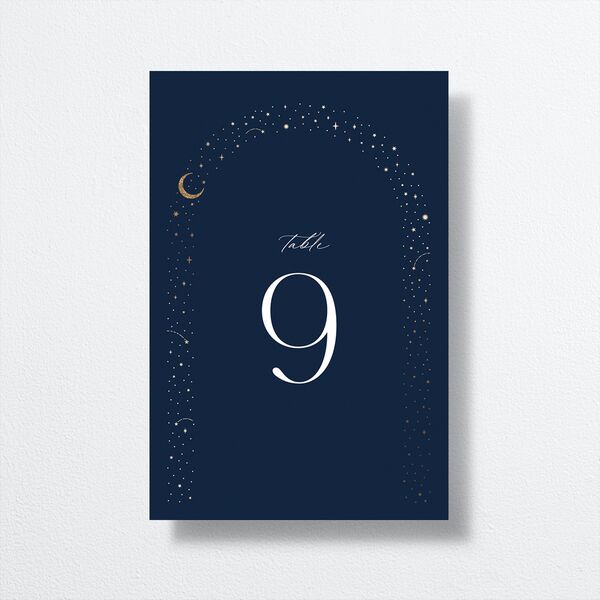 Celestial Arch Table Numbers Gold Navy Signature