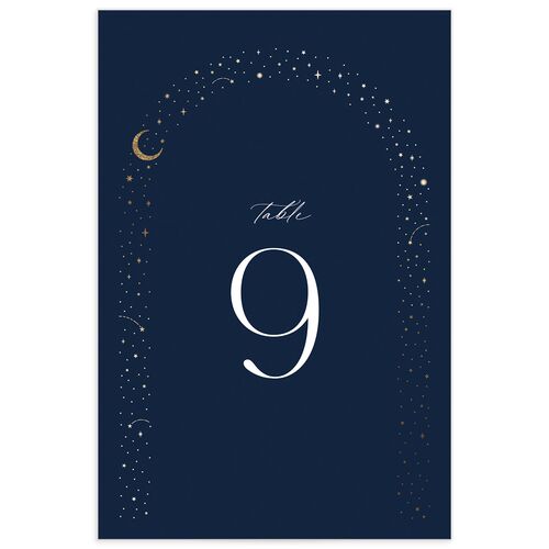 Celestial Arch Table Numbers Gold Navy Signature