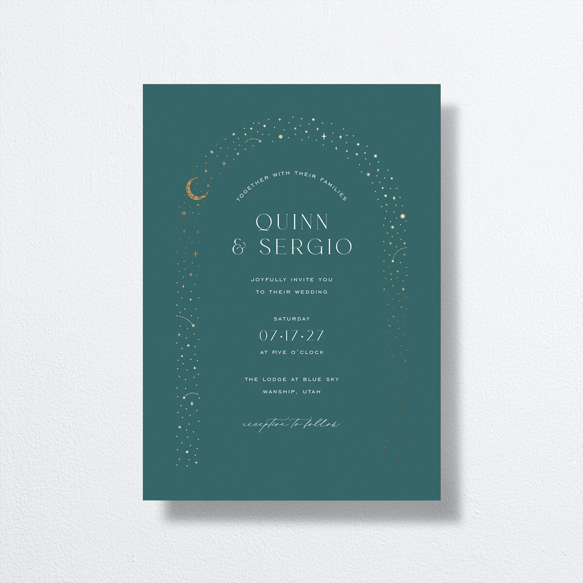 Celestial Arch Wedding Invitations front