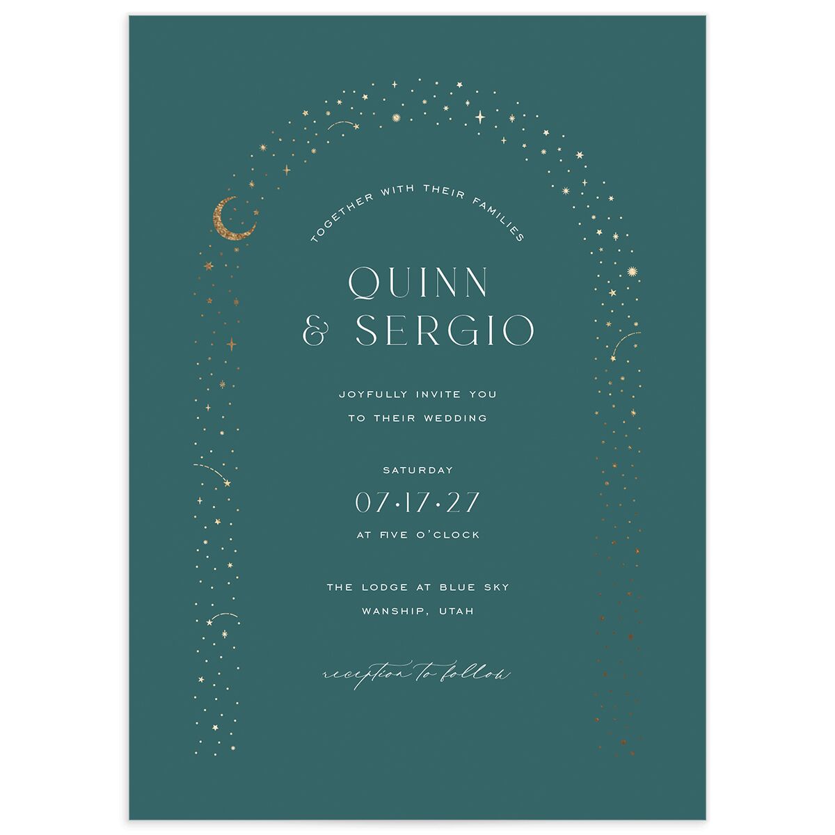 Celestial Arch Wedding Invitations
