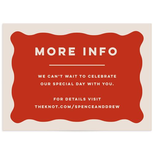 Adventure Icon Wedding Enclosure Cards Ruby Signature