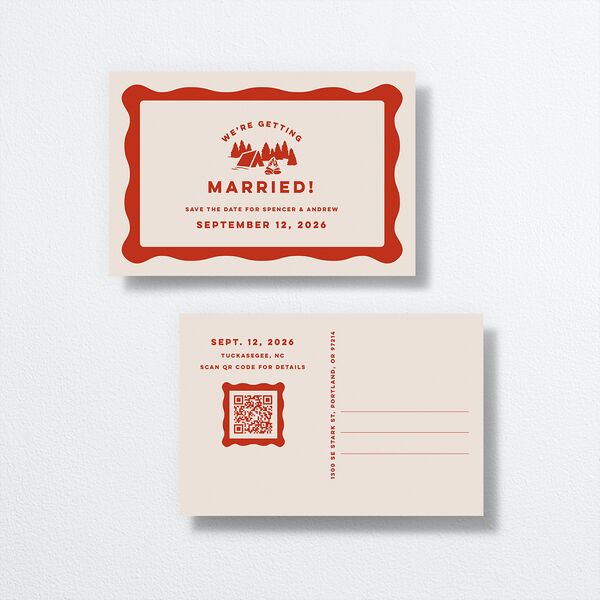 Adventure Icon Save the Date Postcards Ruby
