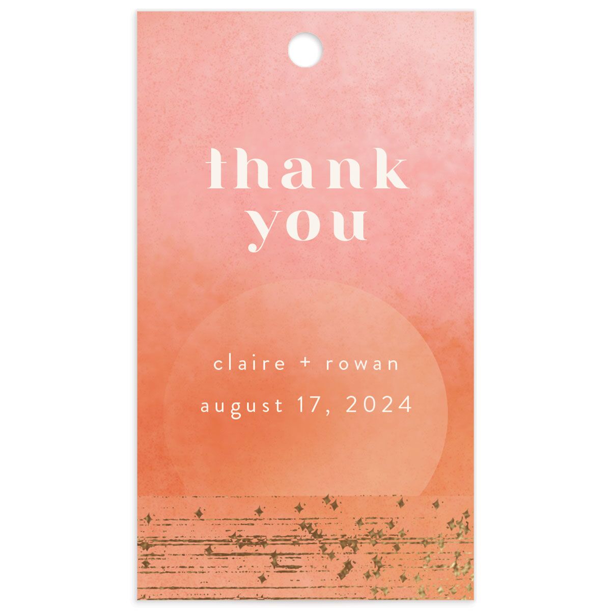 Sparkling Tropics Favor Gift Tags front in pink