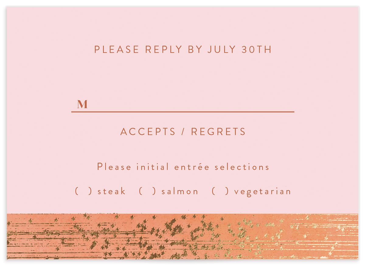 Sparkling Tropics Wedding Response Cards front