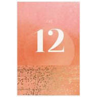 Sparkling Tropics Table Numbers Gold Peach Pink Signature
