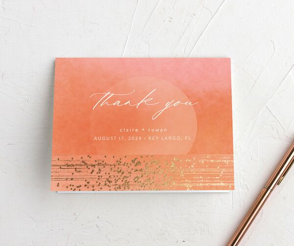 Sparkling Tropics Thank You Cards front